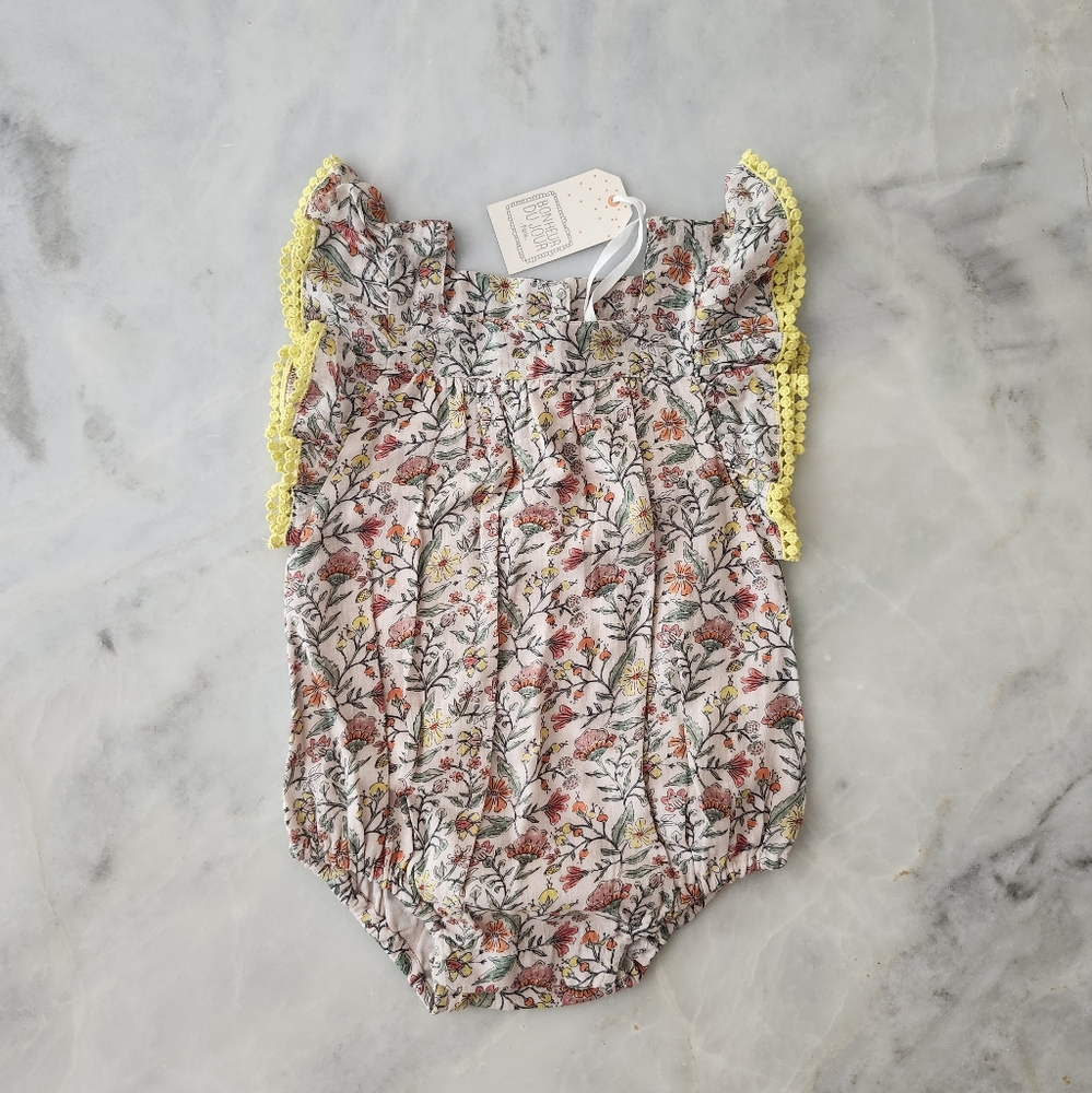 Bonheur Du Jour Paris Floral Baby Romper